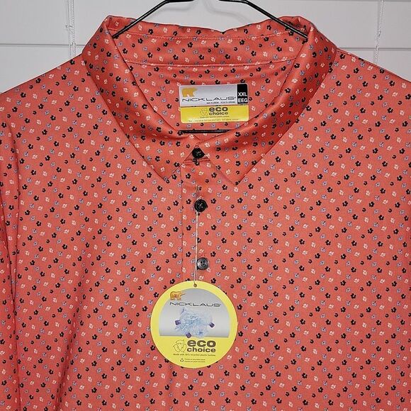 New Jack Nicklaus Eco Choice Mens All Over Print Polo Style Golf Shirt SMALL XXL - Picture 9 of 10